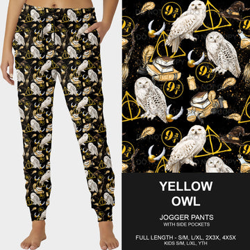 B191 - Preorder Yellow Owl Joggers (Closes 11/03. ETA mid Jan.)