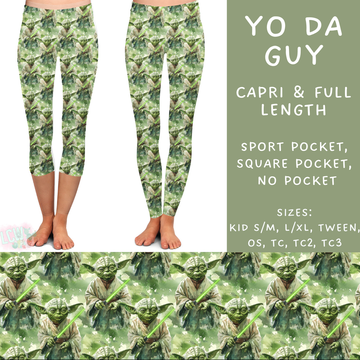 Batch #247 - Cool Characters 6 - Closes 12/2 - ETA late Jan - Yo Da Guy Full and Capri Length Leggings