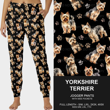 B189 - Preorder Yorkshire Terrier Joggers (Closes 10/25. ETA late Dec.)