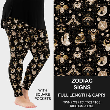 B316 - Preorder Zodiac Signs Leggings w/ Pockets (Closes 10/11. ETA: mid Dec.)