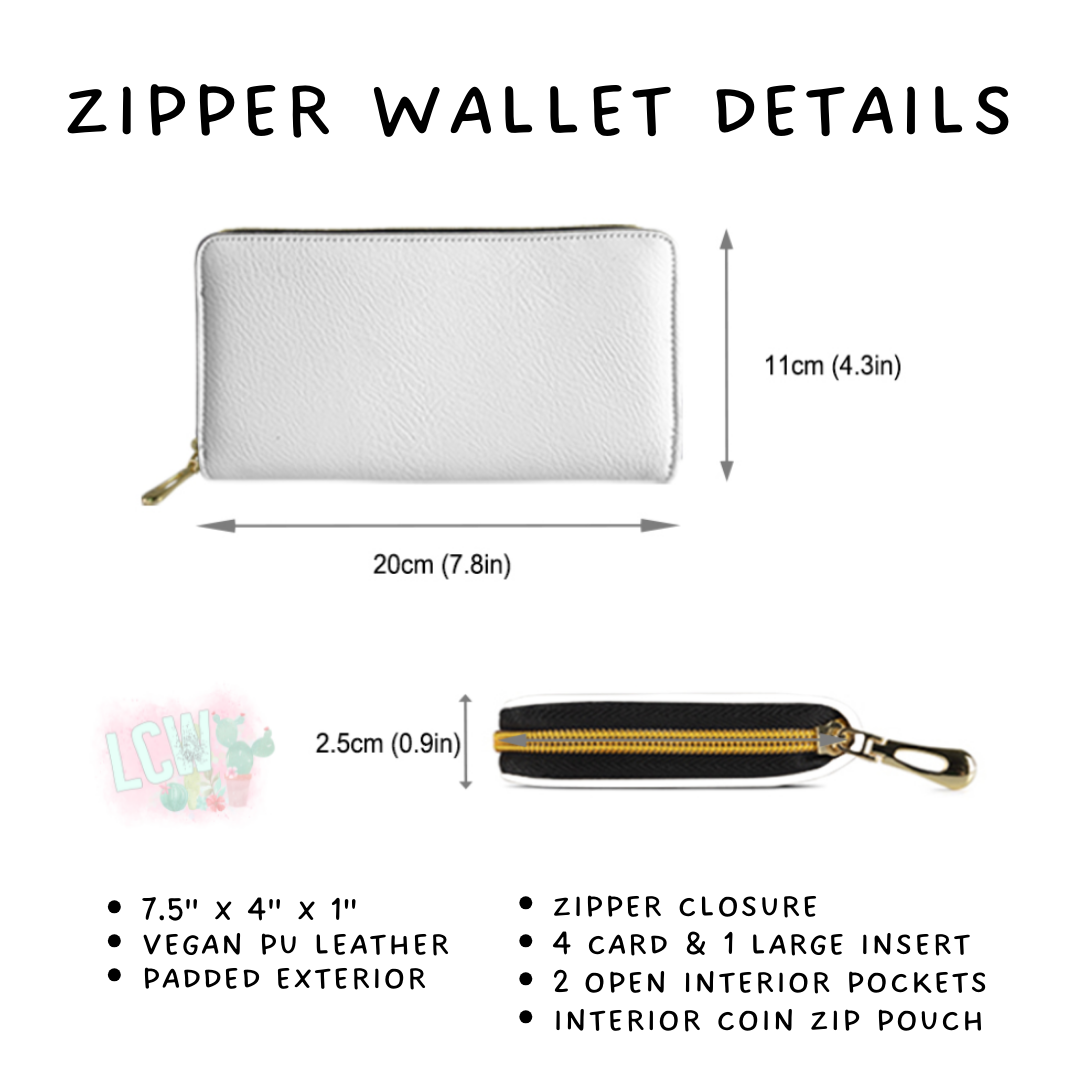 Batch #460 - Zip It Collection - Closes 12/5 - ETA late Jan - Book Shelf Zipper Wallet