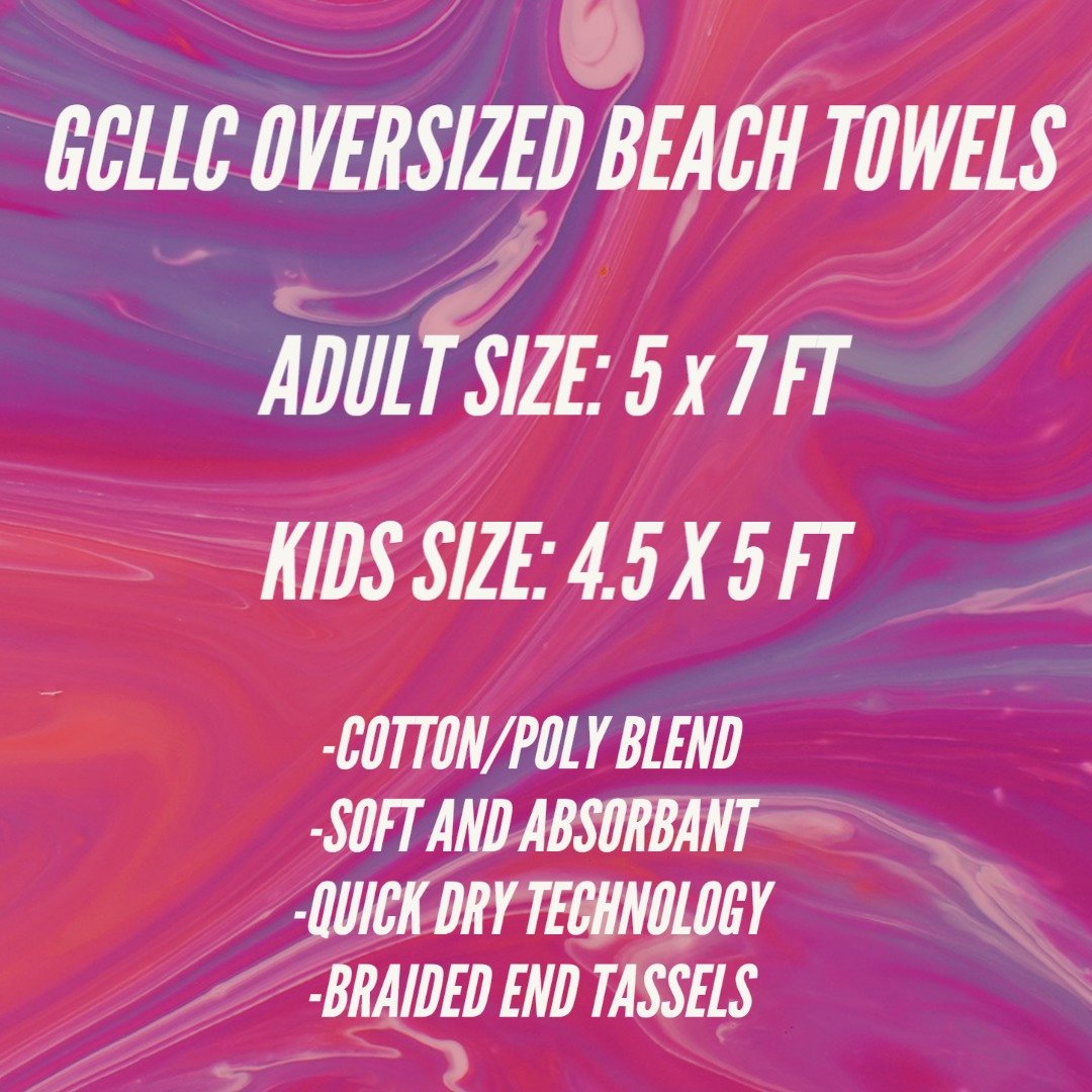 PAINTED FLORAL -OVERSIZED BEACH TOWEL PREORDER CLOSES 5/8 ETA JULY