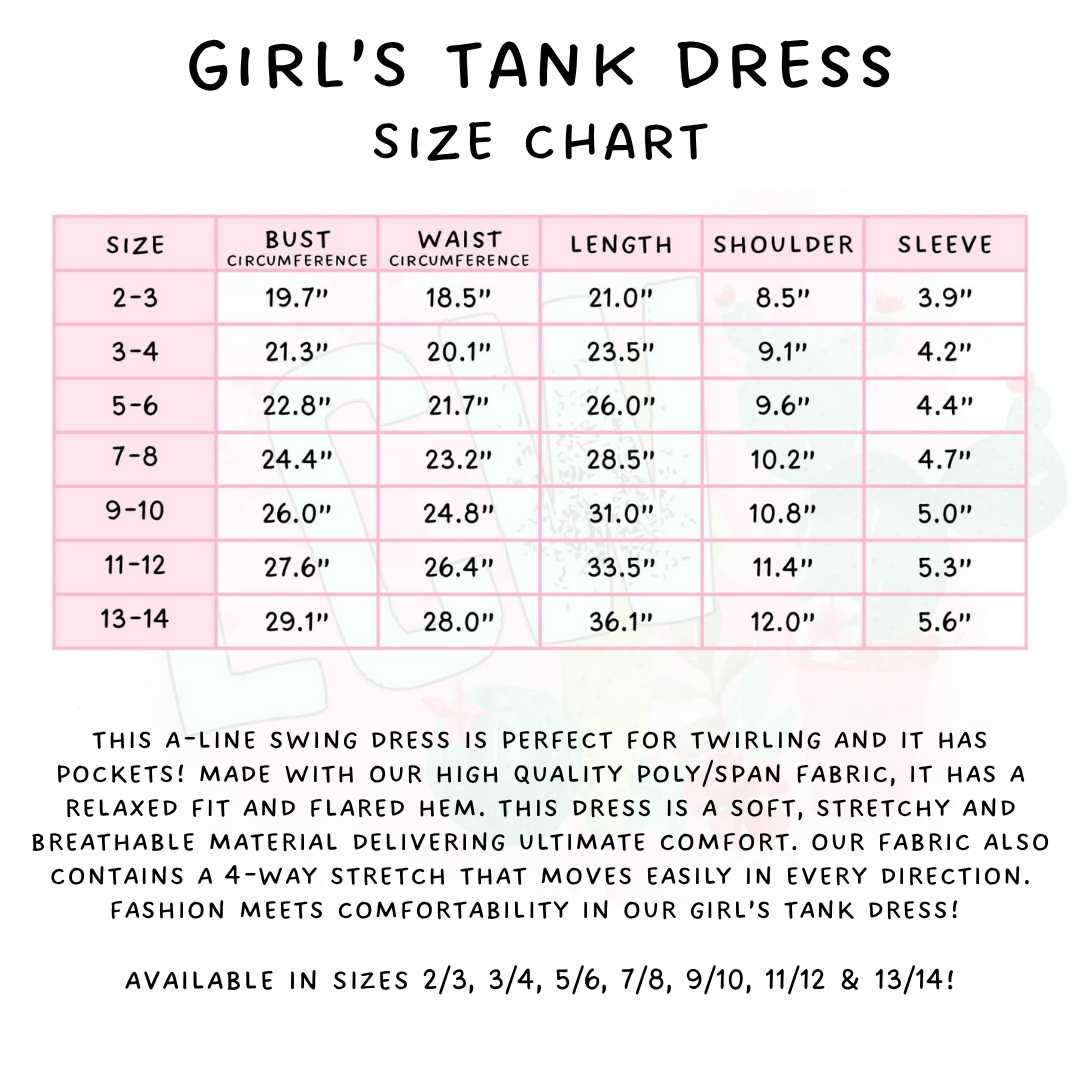Ready To Ship - Base Bows Girls Tank Dress