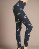 Navy Palm Tree Print Soft Leggings