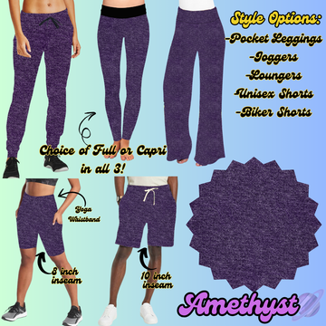 AMETHYST - LEGGING/JOGGER/LOUNGER/SHORTS - COLOR DENIM RUN PREORDER CLOSING 1/22