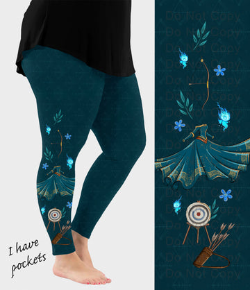 RTS - Arrow Side Design Leggings w/ Pockets