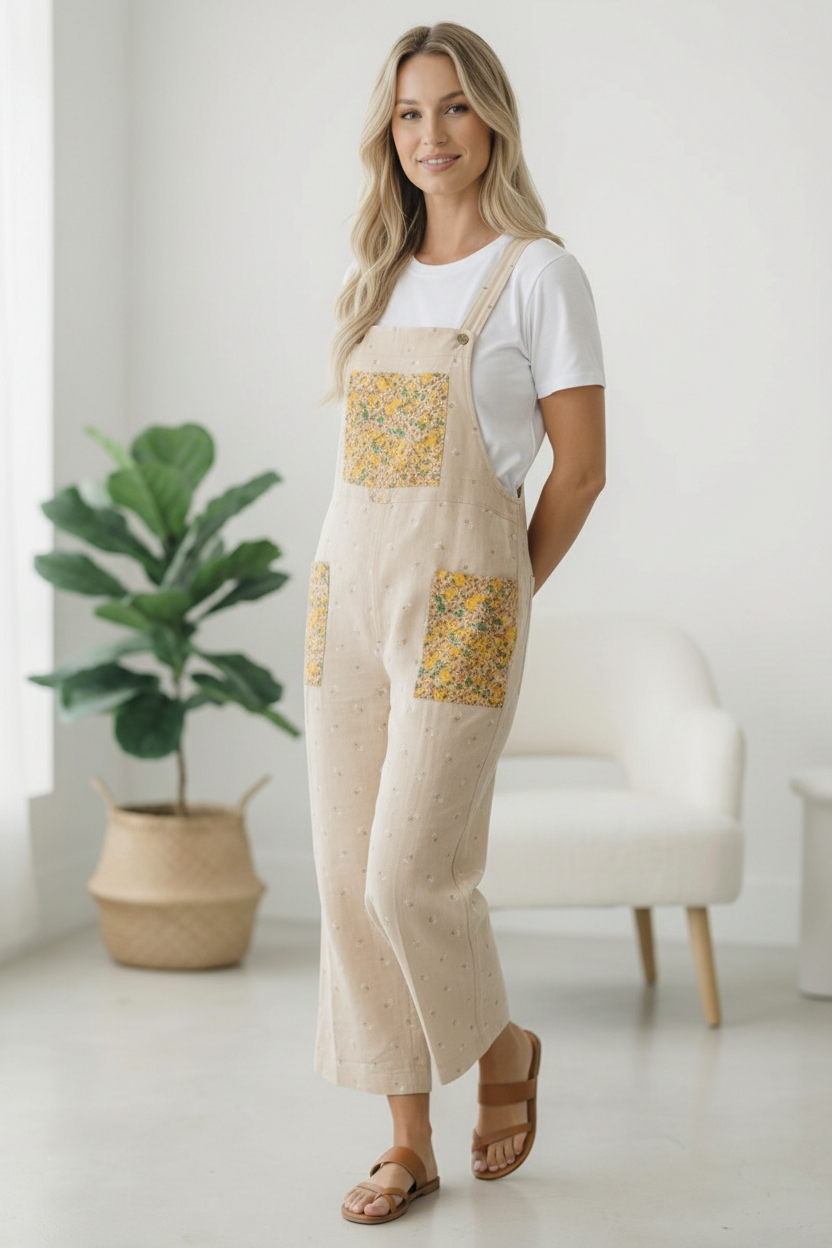 Sunflower Patch Pocket Overalls