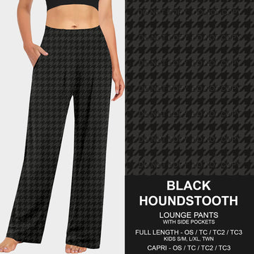 B205 - Preorder Black Houndstooth Lounge Pants (Closes 1/12. ETA: early April)