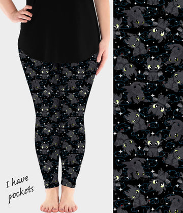 RTS - Baby Dragon Leggings w/ Pockets