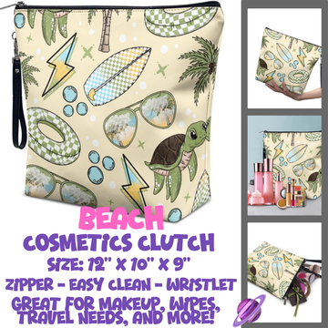 BEACH - CUSTOM COSMETIC CLUTCH PREORDER CLOSES 12/16