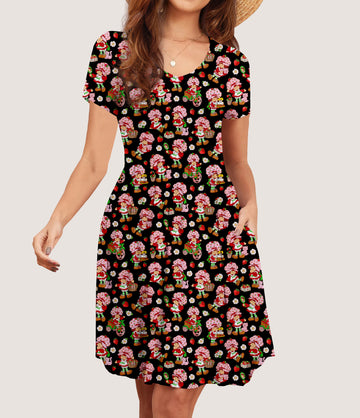 RTS - Berry Strawberry Pocket Dress