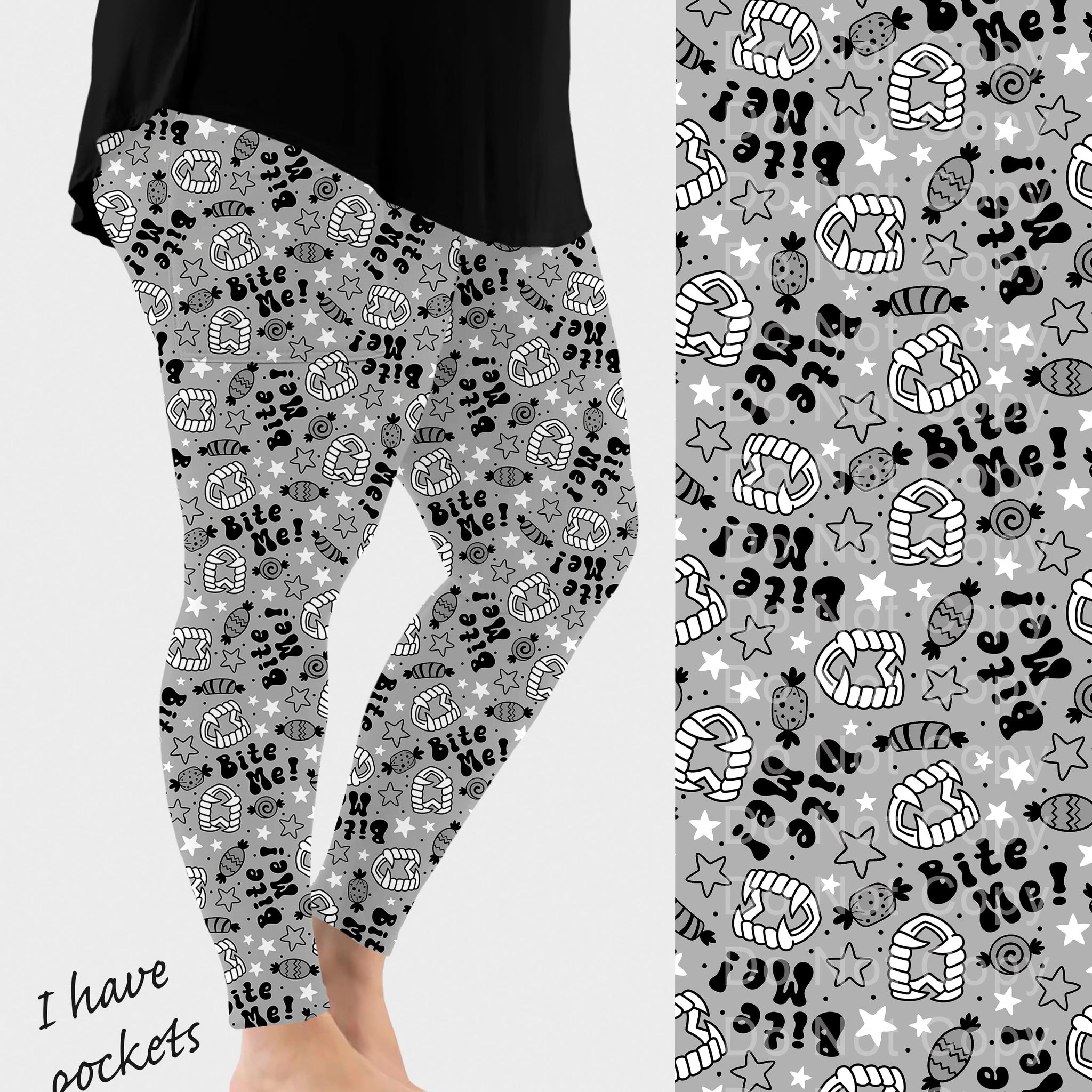 RTS - Bite Me Leggings w/ Pockets