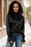 The Satin Scene High Neck Blouse