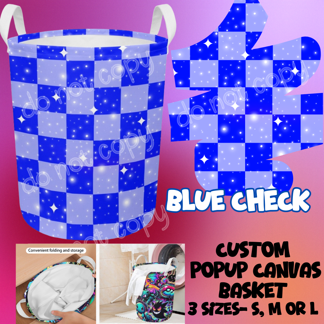 BLUE CHECK - STORAGE BASKETS - PREORDER CLOSING 12/4