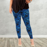 Blue Music Note Print Soft Leggings