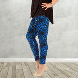 Blue Music Note Print Soft Leggings