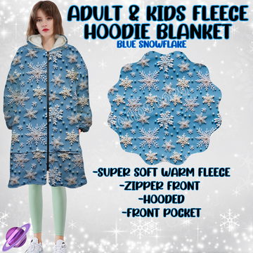 BLUE SNOWFLAKE-HOODIE BLANKET RUN-PREORDER CLOSING 9/28 ETA NOV