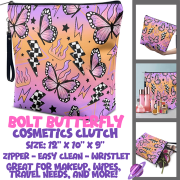 BOLT BUTTERFLY - CUSTOM COSMETIC CLUTCH PREORDER CLOSES 12/16