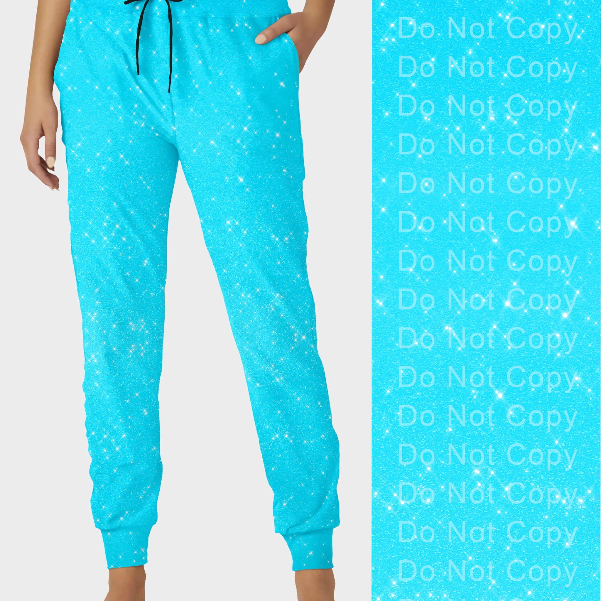 RTS - Bright Blue Sparkle Joggers