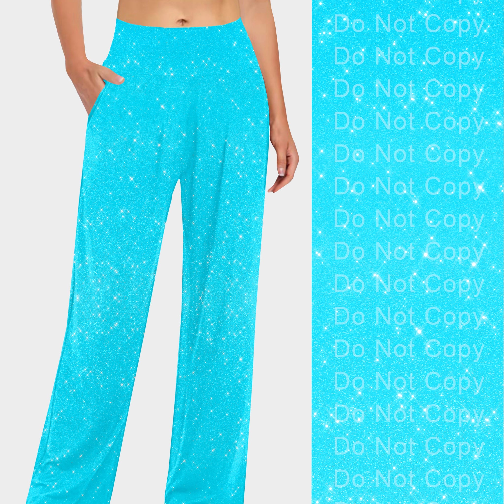 RTS - Bright Blue Sparkle Lounge Pants