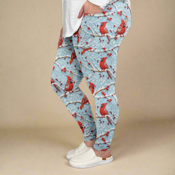 Winter Wonderland Cardinal Print Leggings w/ Pockets | ETA 12/5