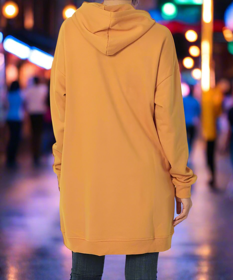 Oversized Hoodie Tunic Dress w/ Side Pockets