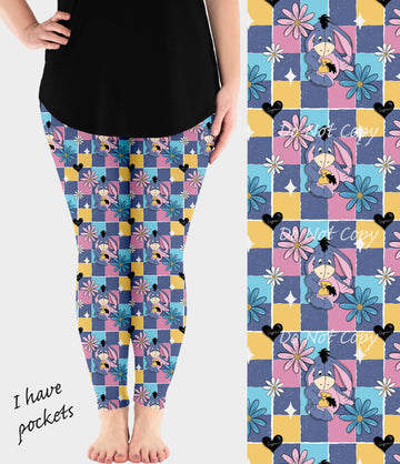 RTS - Checkered Donkey Leggings w/ Pockets