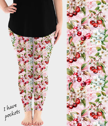 RTS - Cherry Blossom Leggings w/ Pockets