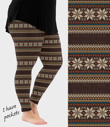 RTS - Chestnut Snow Leggings w/ Pockets