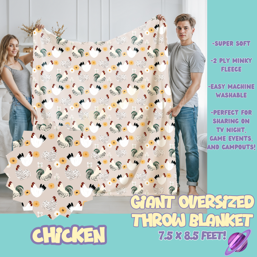 CHICKEN - OVERSIZED THROW BLANKET 11 - PREORDER CLOSING 2/2