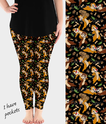 RTS - Chipmunks Leggings w/ Pockets