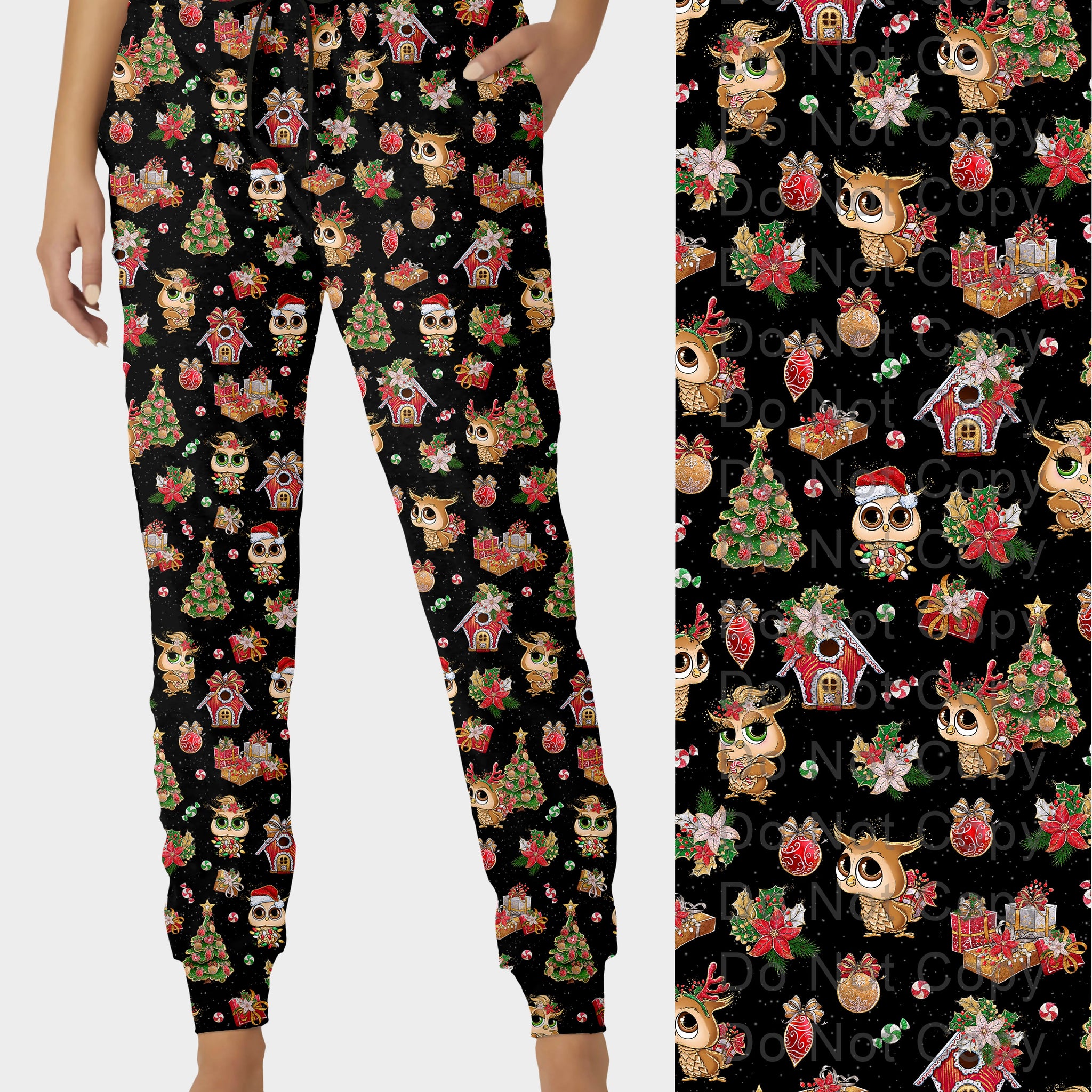 RTS - Christmas Owls Jogger Pants