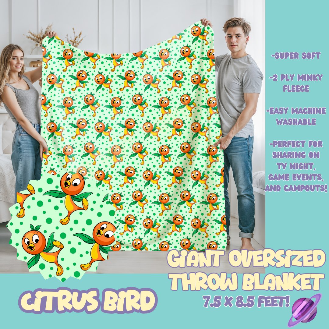 CITRUS BIRD - OVERSIZED THROW BLANKET 11 - PREORDER CLOSING 2/2