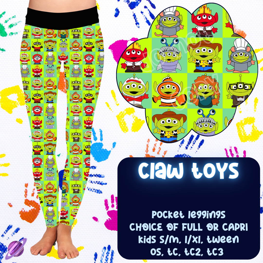 CLAW TOYS  - FUN KIDS RUN -  LEGGING/CAPRI PREORDER CLOSING 11/5