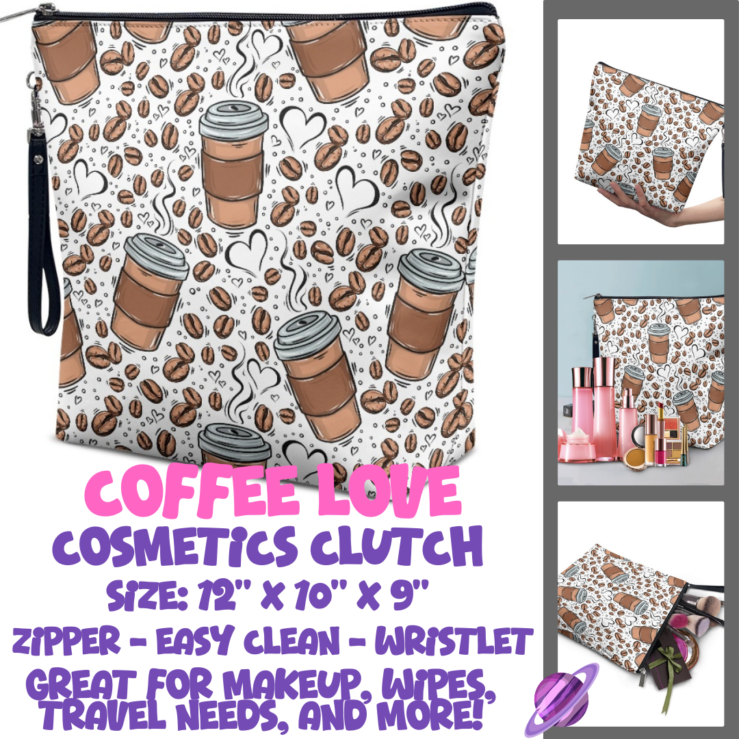 COFFEE LOVE - CUSTOM COSMETIC CLUTCH PREORDER CLOSES 12/16