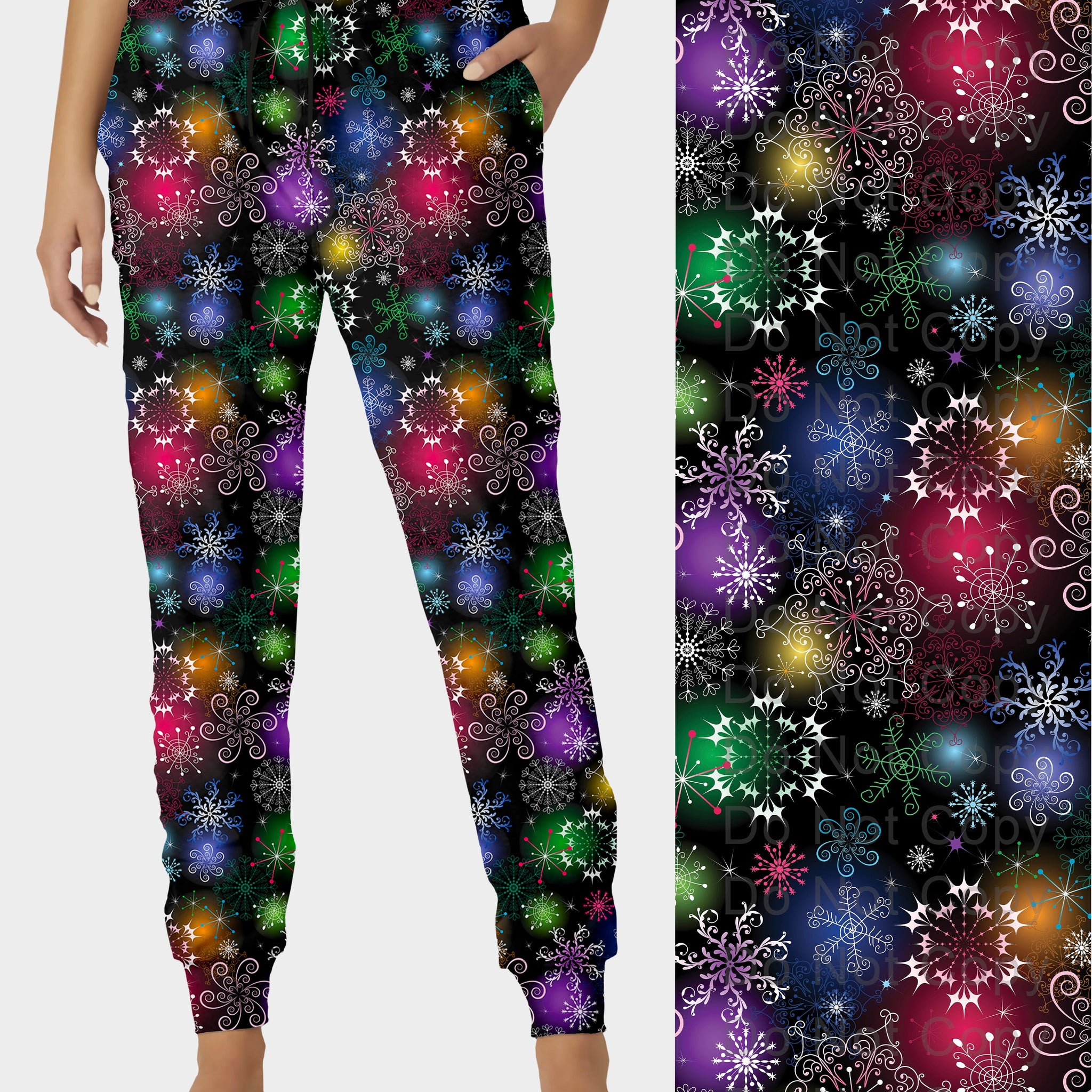 RTS - Colorful Snowflakes Jogger Pants