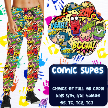 COMIC SUPES - FUN KIDS RUN - JOGGER/CAPRI PREORDER CLOSING 11/5