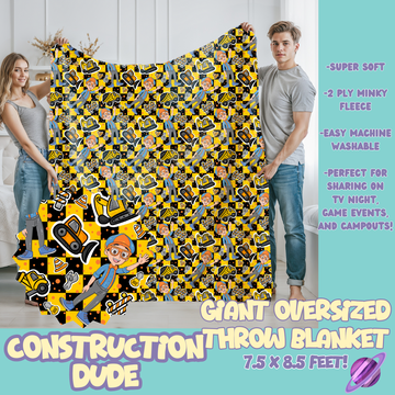 CONSTRUCTION DUDE - OVERSIZED THROW BLANKET 11 - PREORDER CLOSING 2/2