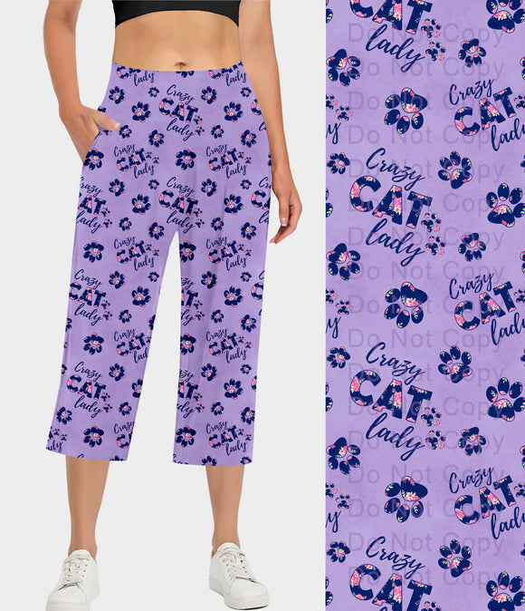 RTS - Crazy Cat Lady Capri Lounge Pants