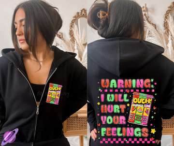 OUCH GUM - HEAVY COTTON FRONT ZIP UNISEX HOODIE PREORDER CLOSING 1/3