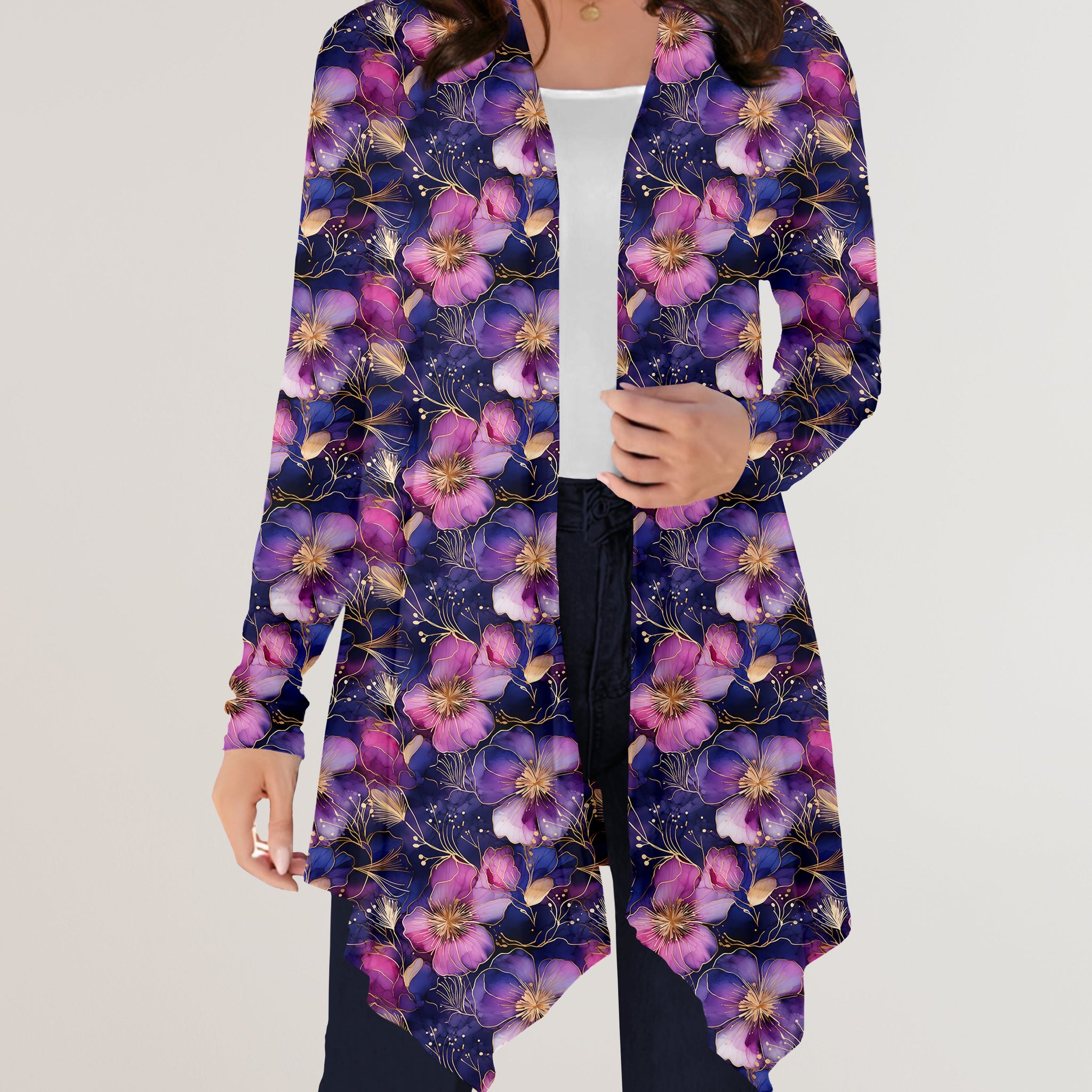 RTS - Elegant Blooms Cardigan w/ Pockets