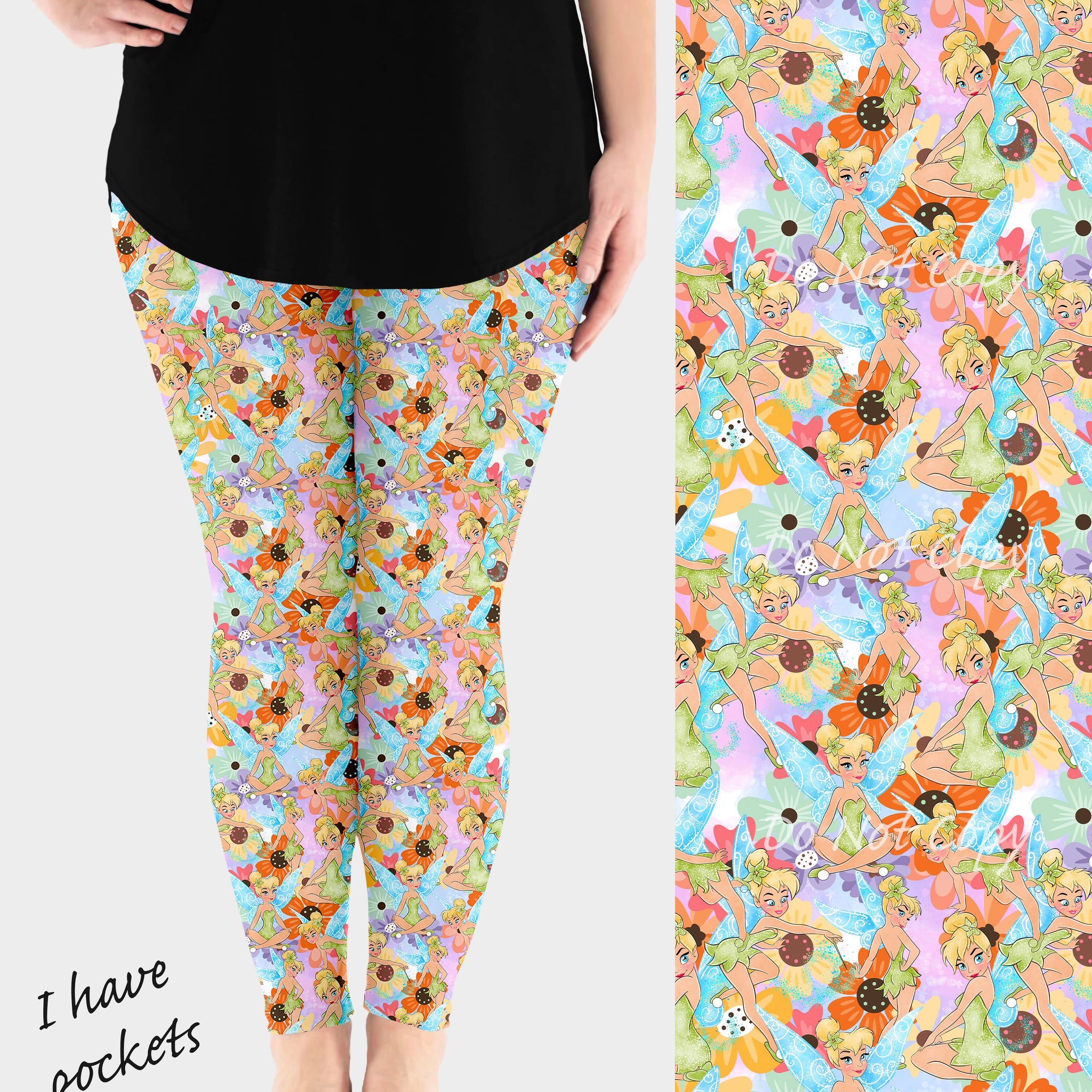 RTS - Fairy Blooms Leggings w/ Pockets