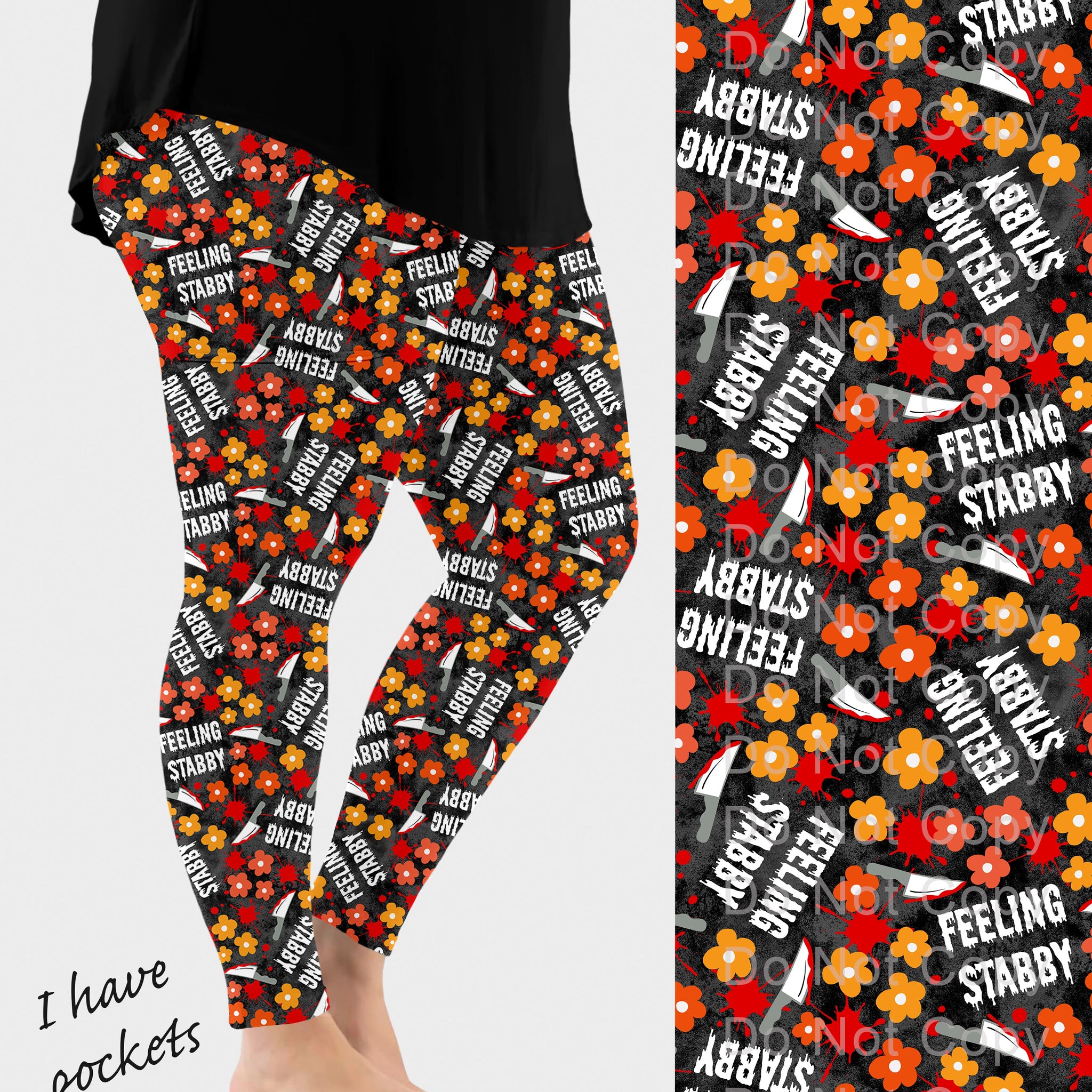 RTS - Feeling Stabby Leggings w/ Pockets