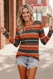 Keep Me Guessing Teal Herringbone Long Sleeve