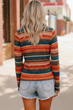 Keep Me Guessing Teal Herringbone Long Sleeve