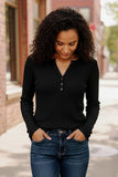 Backwoods Beauty Black Thermal Top