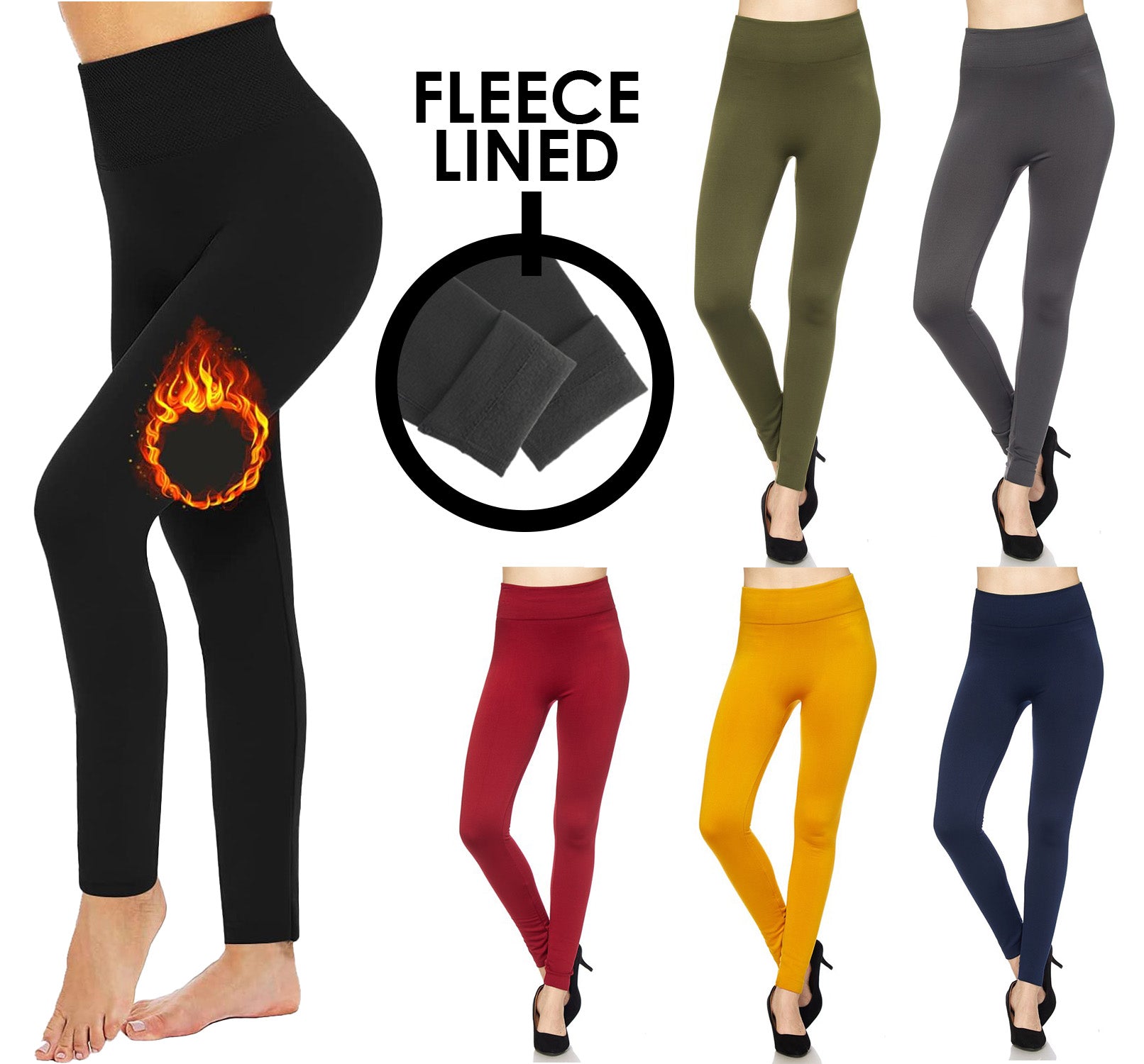 Thermal Fleece Lined Leggings Women  - Winter Warm Workout Hiking Pants High Waisted Yoga Tights