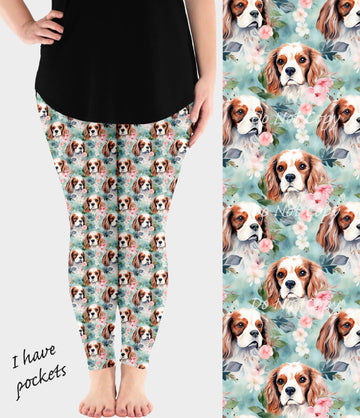 RTS - Floral Cavalier Leggings w/ Pockets