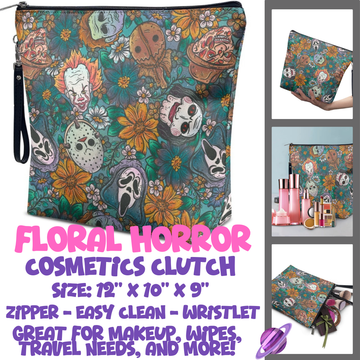 FLORAL HORROR - CUSTOM COSMETIC CLUTCH PREORDER CLOSES 12/16