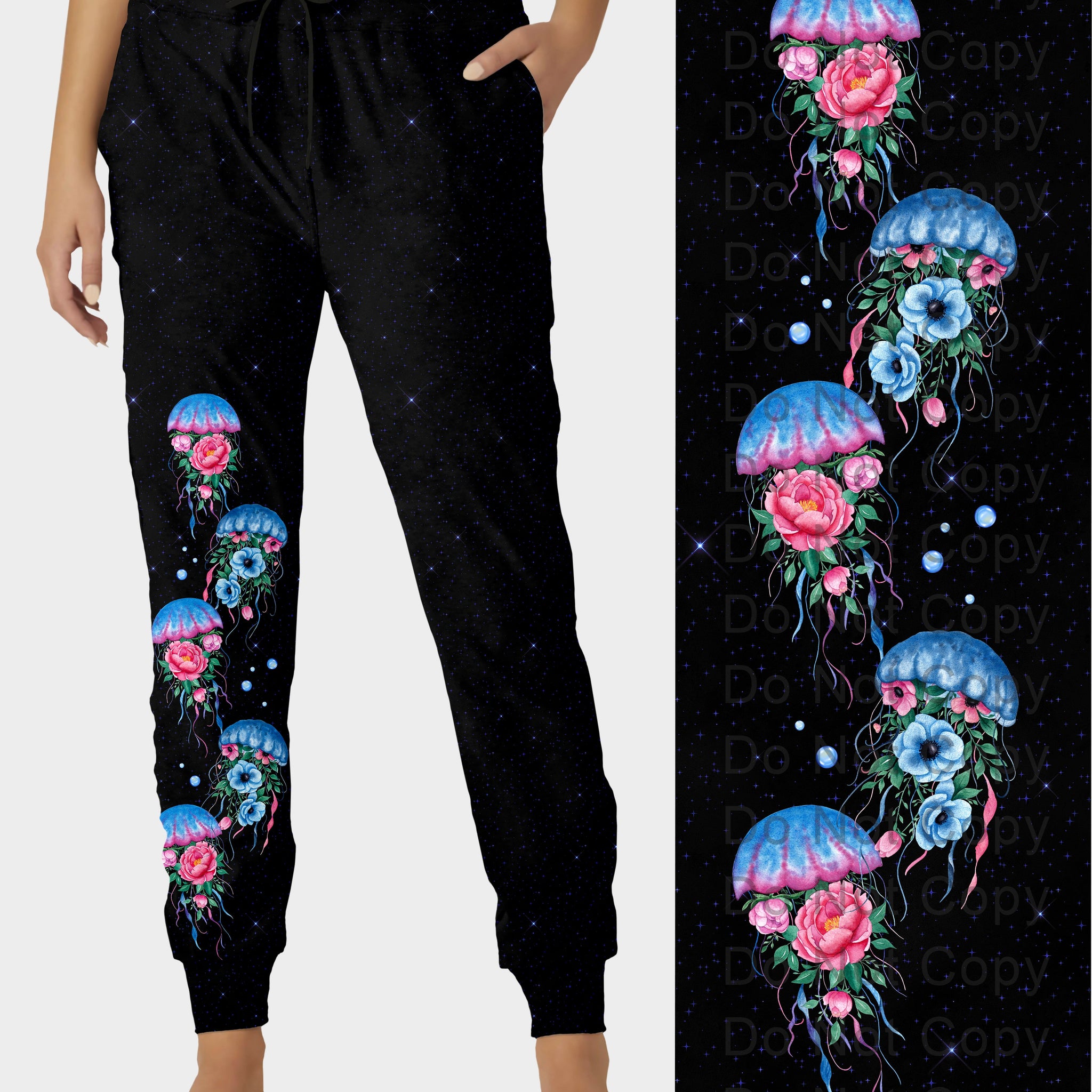 RTS - Floral Jellyfish Joggers